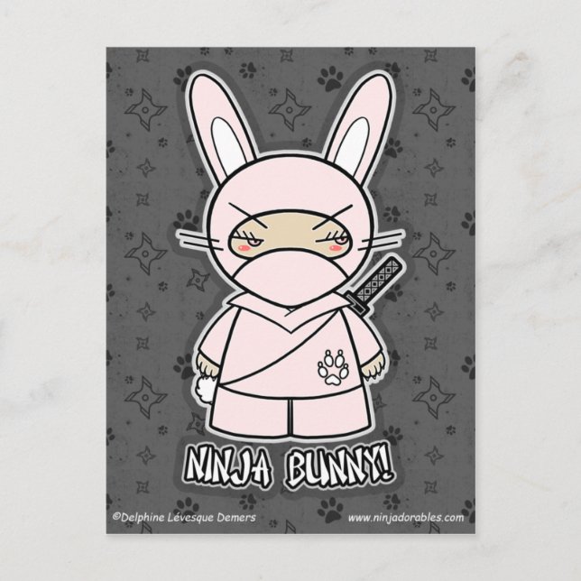 Ninja Bunny! Cartão Postal (Frente)