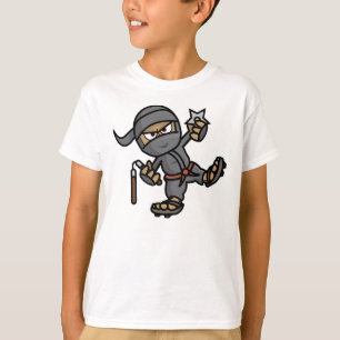 Ninja caçoa o t-shirt americano do roupa