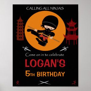 Ninja guerreiro, sinal de boas-vindas Ninja poster