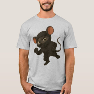 Ninja Mouse T-Shirt Cartoon Engraçado Artes Marc