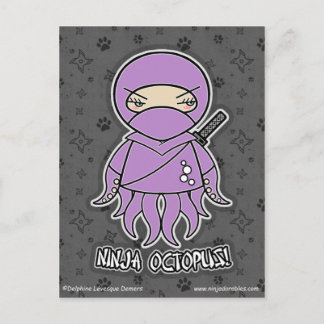 Ninja Octopus! Cartão Postal