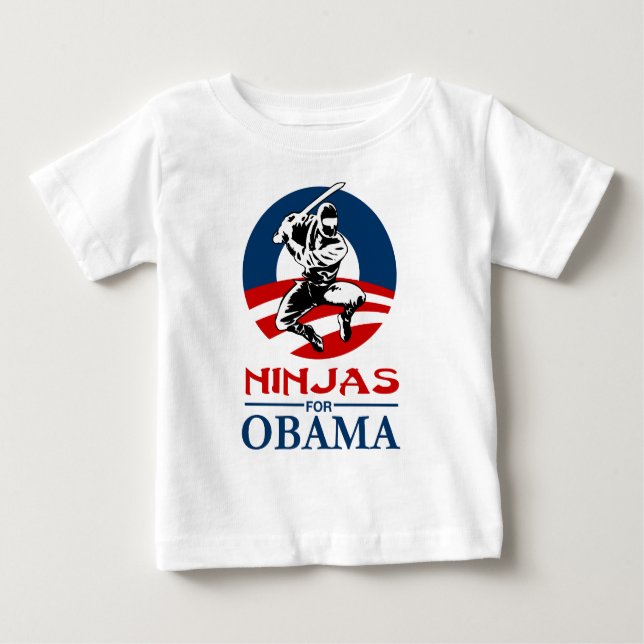ninja para a camisa leve de obama (Frente)