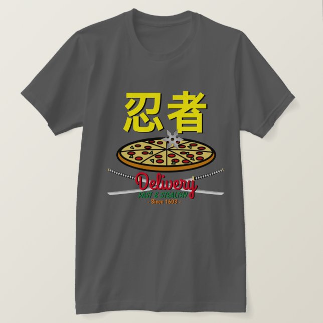 Ninja Pizza Delivery T-Shirt (Frente do Design)