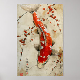 Nishikigoi Koi Fish Pond Poster