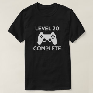 Nível 20 completo, camisa engraçada dos homens d