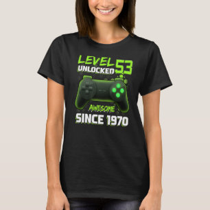 Nível 53 Camisa Desbloqueada 53º Aniversário Mulhe