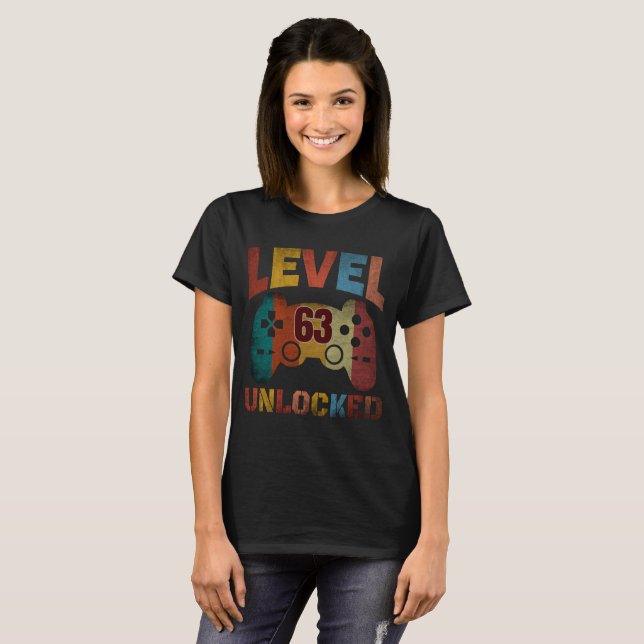NÍVEL 63 DESBLOQUEADO Camiseta Camisa de frio (Frente Completa)