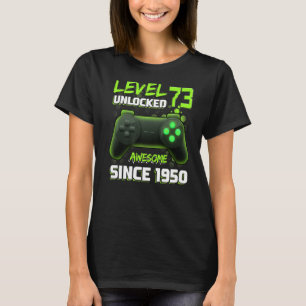 Nível 73 Camisa Desbloqueada 73º Aniversário Mulhe