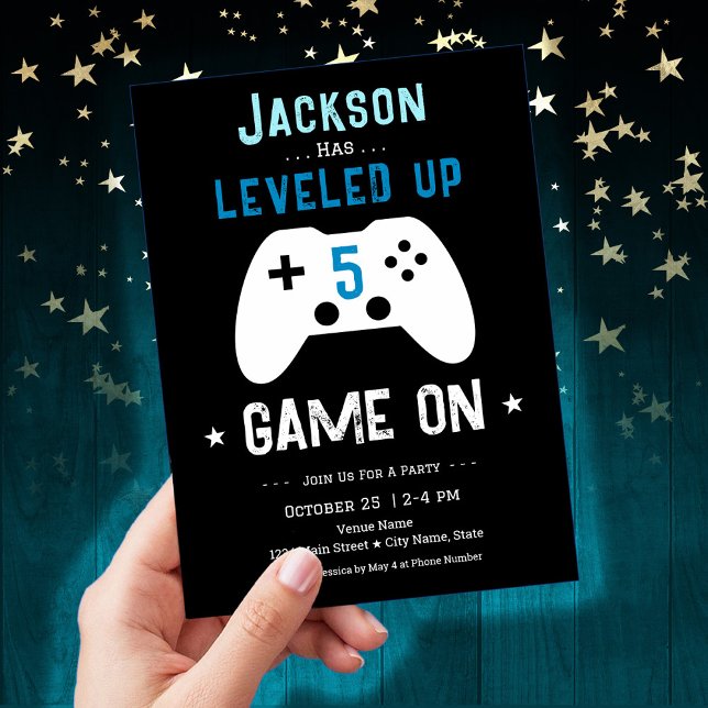 NÍVEL ACENTUADO 5 Convite Aniversário (Criador carregado)