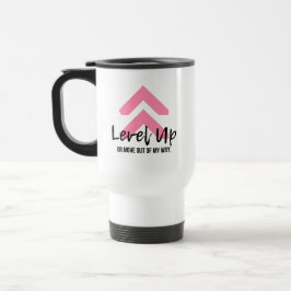 Nível Cor-De-Rosa Para Cima Caneca de viagem Posit