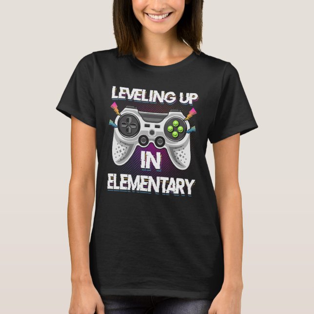 Nivelamento Em Camisetas De Jogos Elementares Estu (Frente)