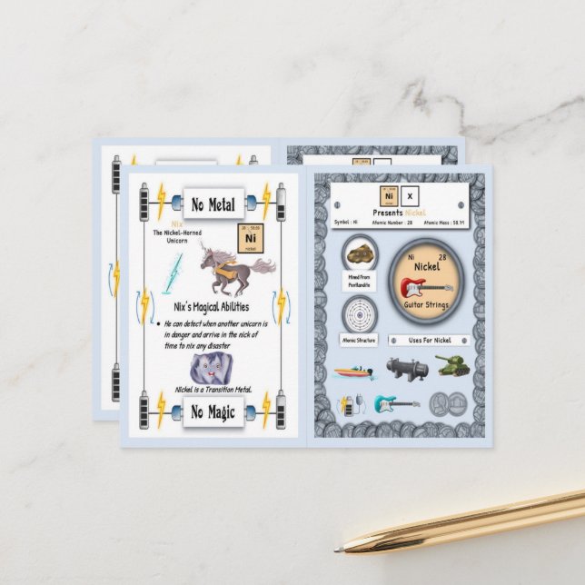 Nix - Cartão de Jogo Níquel Horn Unicorn (Frente/Verso In Situ)