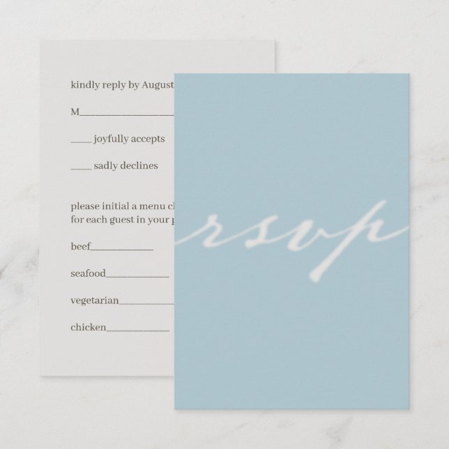 no amor de Deus Cartão RSVP de Casamento (Frente/Verso)