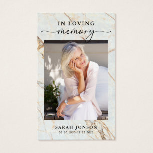 No Amor Memória Funeral Memorial Prayer Card