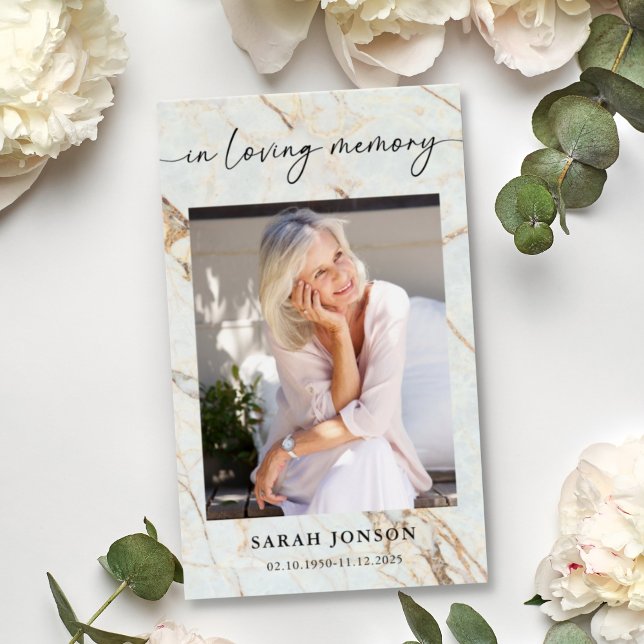 No Amor Memória Funeral Memorial Prayer Card (Criador carregado)