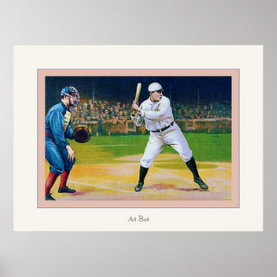 No Bat ~ Vintage Baseball Poster