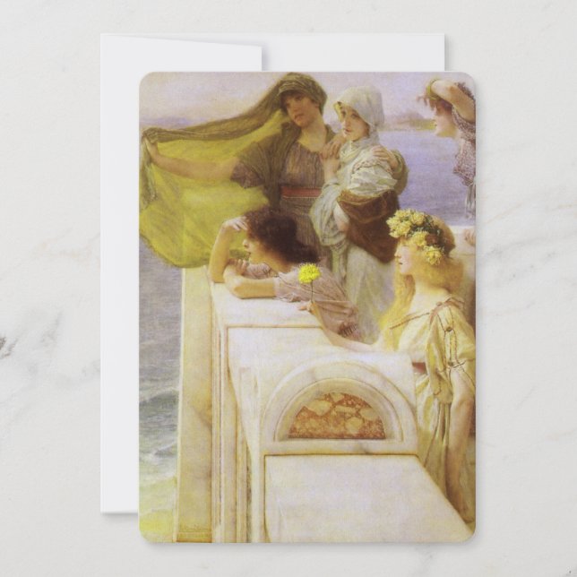 No Berço de Afrodite por Sir Lawrence Alma-Tadema (Frente)