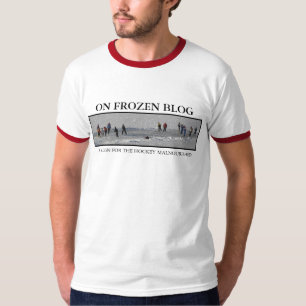 No blogue congelado - t-shirt da bandeira