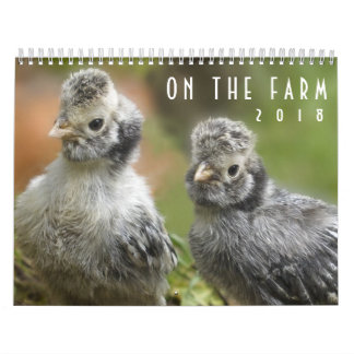No calendário adorável dos animais do Barnyard da