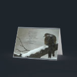 No cartão de Natal desolado de médio-inverno<br><div class="desc">texto das características no poema desolado de médio-inverno por C. Rossetti e fotografia por K. Glyshaw</div>