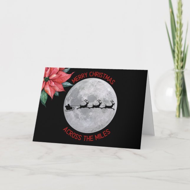 No cartão de Natal - Poinsetta (Frente)