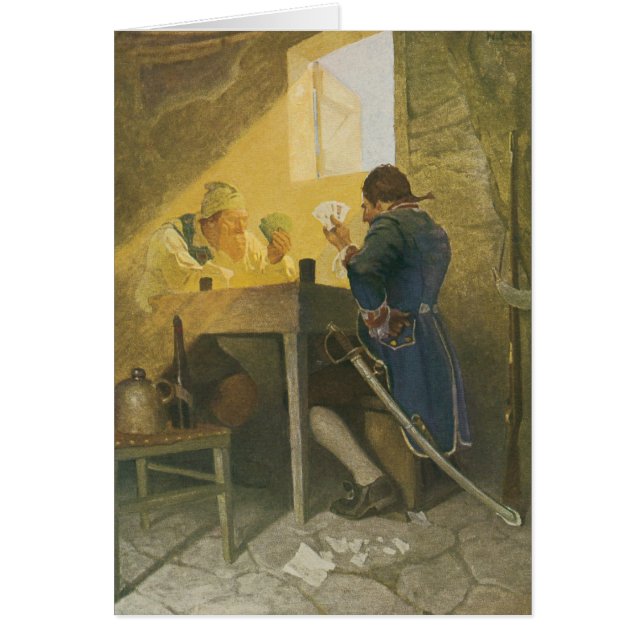 No Cartões da Gaiola de Cluny pela NC Wyeth (Frente)