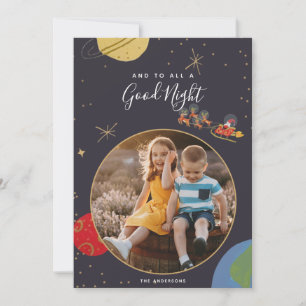 No Cartões de foto de Natal de órbita