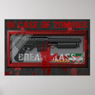 No Caso De Zombies Gamer Poster - Peças De Apocoly