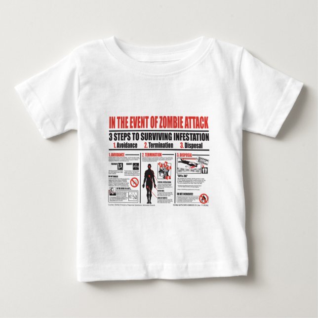No caso do ataque do zombi: CAMISA DE T (Frente)