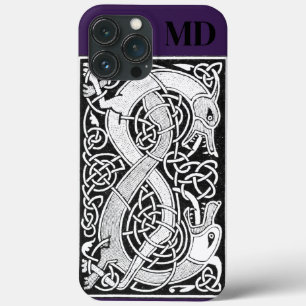Nó Celular do Monograma do Dragão Vintage