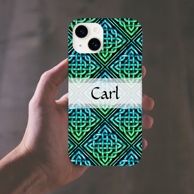 Nó Celular Personalizado - Preto Verde Azul (Criador carregado)