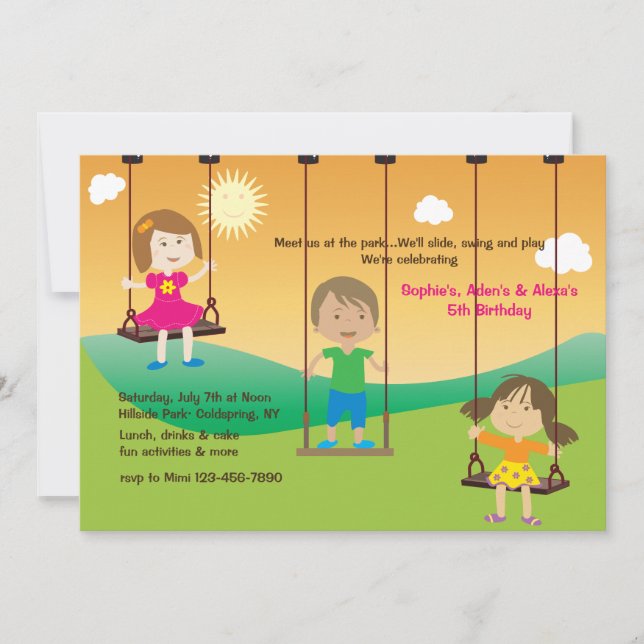 No Convite De Playground (Frente)