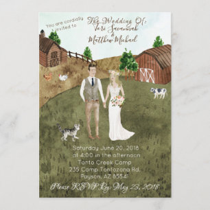 No convite do casamento da fazenda - com gato do