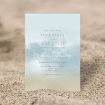 No convite para casamento da praia do surf oceânic