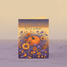 No Convite para o Hallowe'en Garden