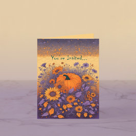 No Convite para o Hallowe'en Garden