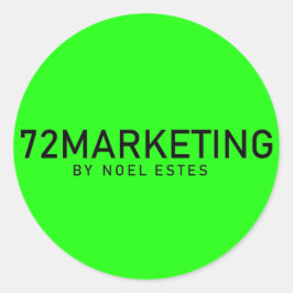 Nó do adesivo círculo do 72marketing parece verde