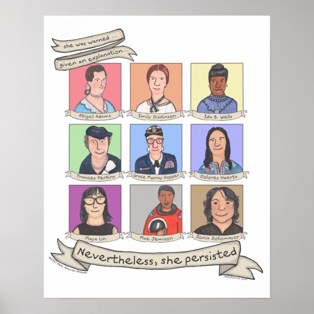 No entanto, ela persistiu poster de 16" x 20" (Frente)