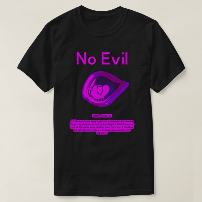 No Evil - Purple Passion -  T-Shirt (Frente do Design)