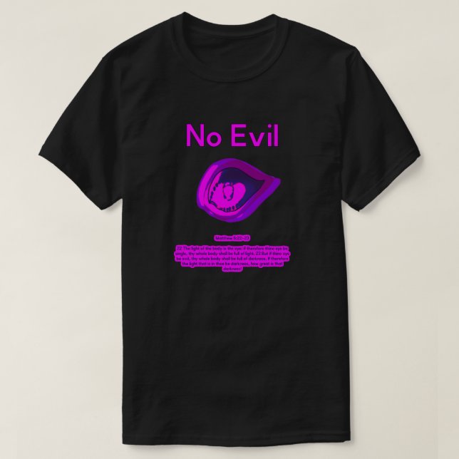 No Evil - Purple Passion -  T-Shirt (Frente do Design)