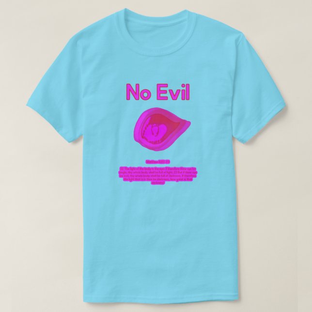 No Evil - Tahitian Sunset Logo-  T-Shirt (Frente do Design)