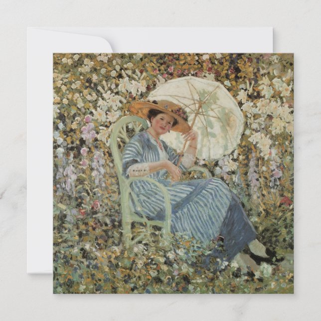 No Jardim, Giverny de Frederick Frieseke (Frente)