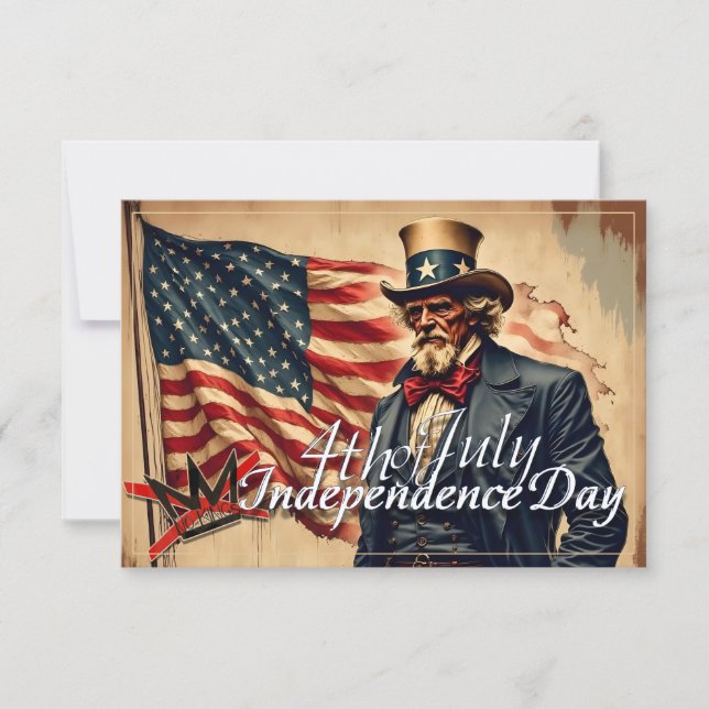 No Kings Uncle Sam Independence Day Art (Frente)