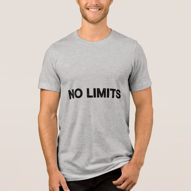 NO LIMITS – Expressive Caps Lock Typo T-Shirt (Frente)