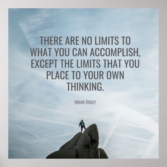 No Limits Inspiration Success Poster /Wall Decor (Frente)
