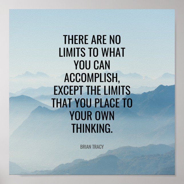 No Limits Inspirational Poster and Wall Decor (Frente)