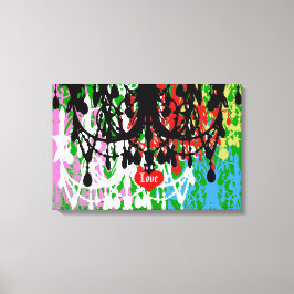 No Love Chandelier ~ 24X16 Canvas 0,75" Espessa