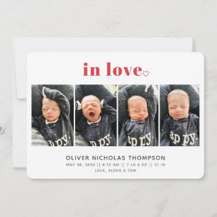 No Love Dia de os namorados Birth Announing