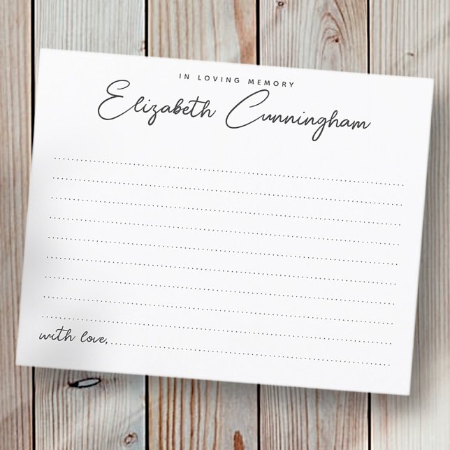 No Loving Memory Chic Minimalist Attendance (Criador carregado)