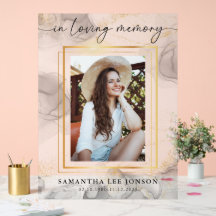 No Loving Memory Funeral Photo Welcome Watercolor